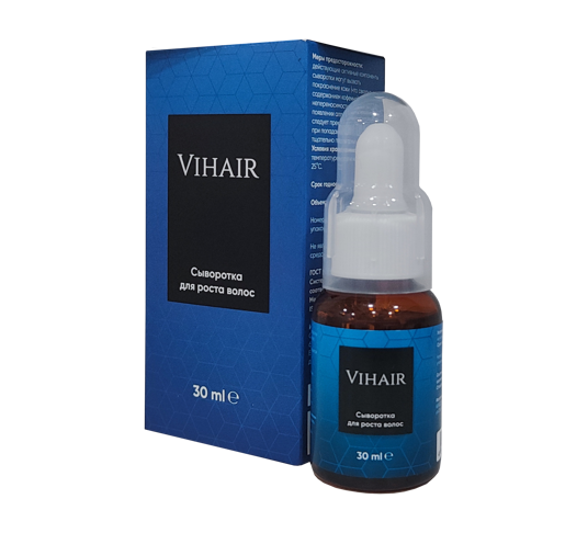 Флакон сыворотки Vihair с пипеткой и синяя упаковка, 30 мл
